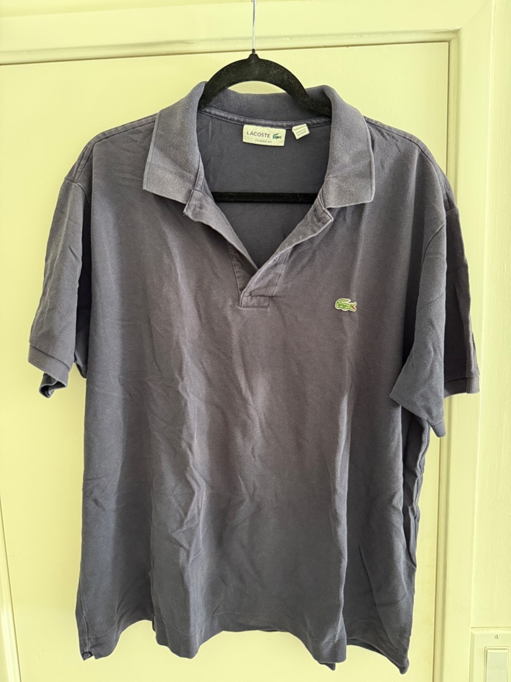 Lacoste Men’s Polo Shirt - Washed Dark Blue